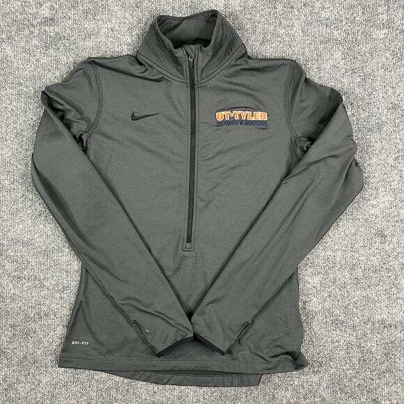 Nike Dri-Fit Quarter Zip Pullover Womens Size Large Black Athletic Running Shirt - Picture 2 of 9